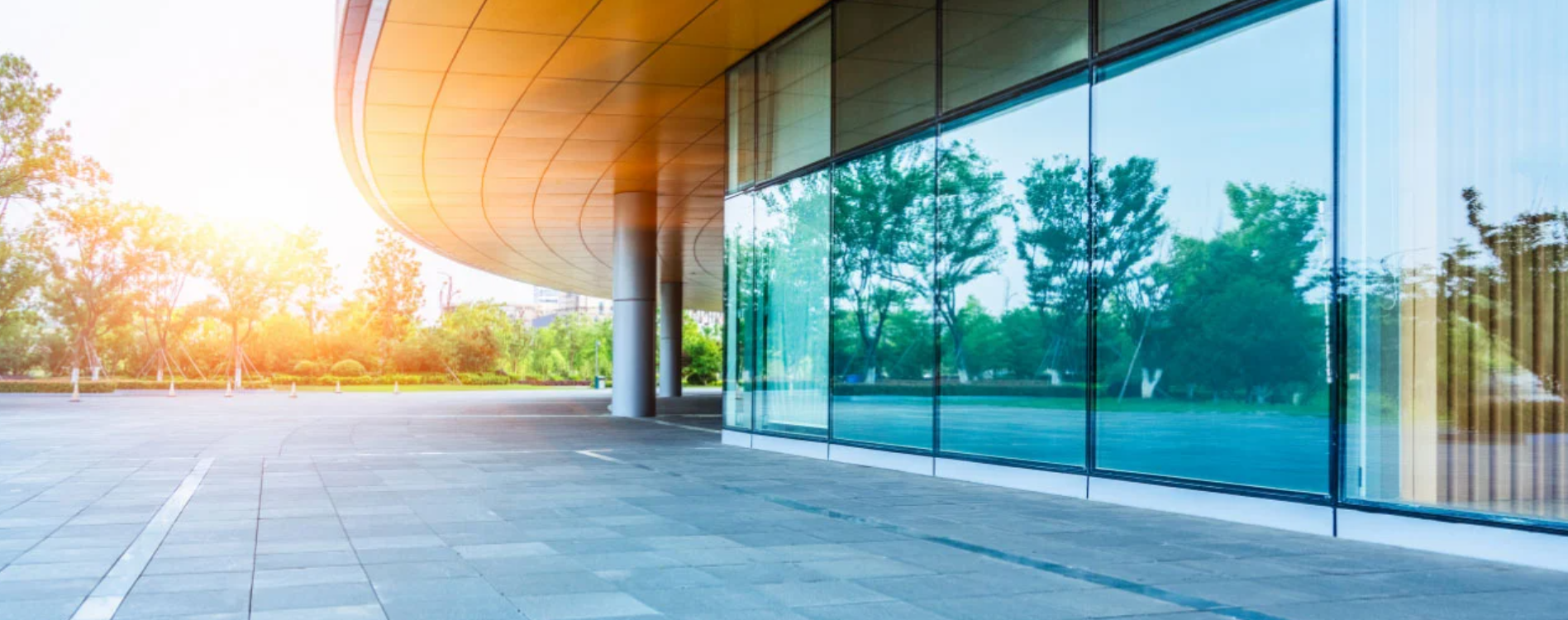 Commercial storefront glass installation